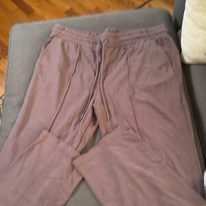 Women’s wide leg scuba pants in Purple